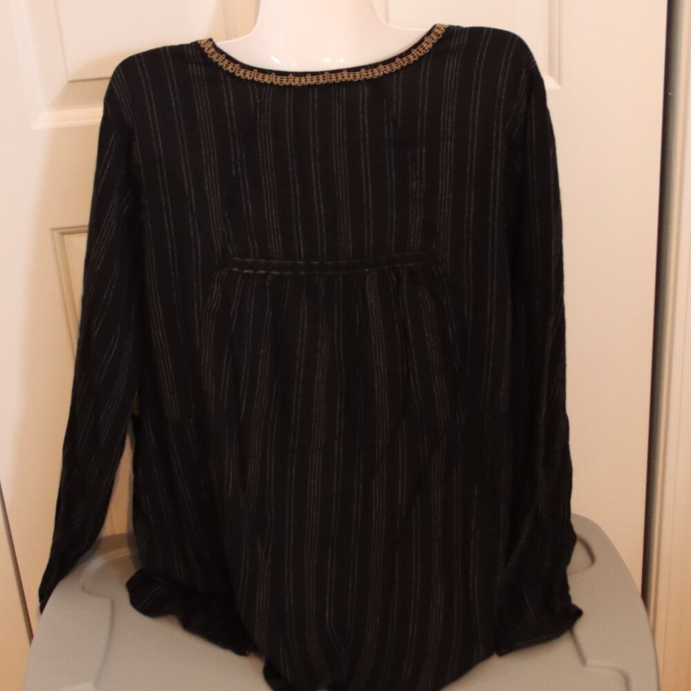 J. Jill Black embroidered /lace Tunic Top size 2X - Picture 8 of 16